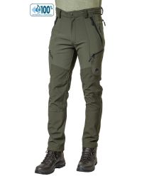 Pantalone Softshell Impermeabile U-Tex Verde Tonale