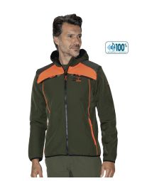 Giacca Soft-Shell Laos Plus Verde-Arancio