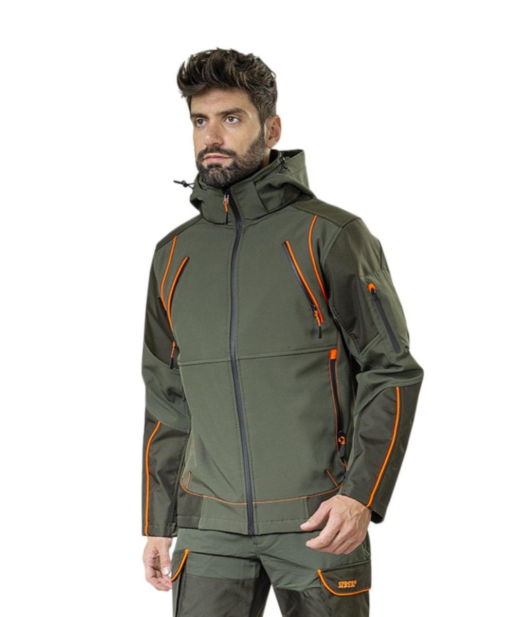 Giacca Tecnica Siber Softshell Idrorepellente Verde