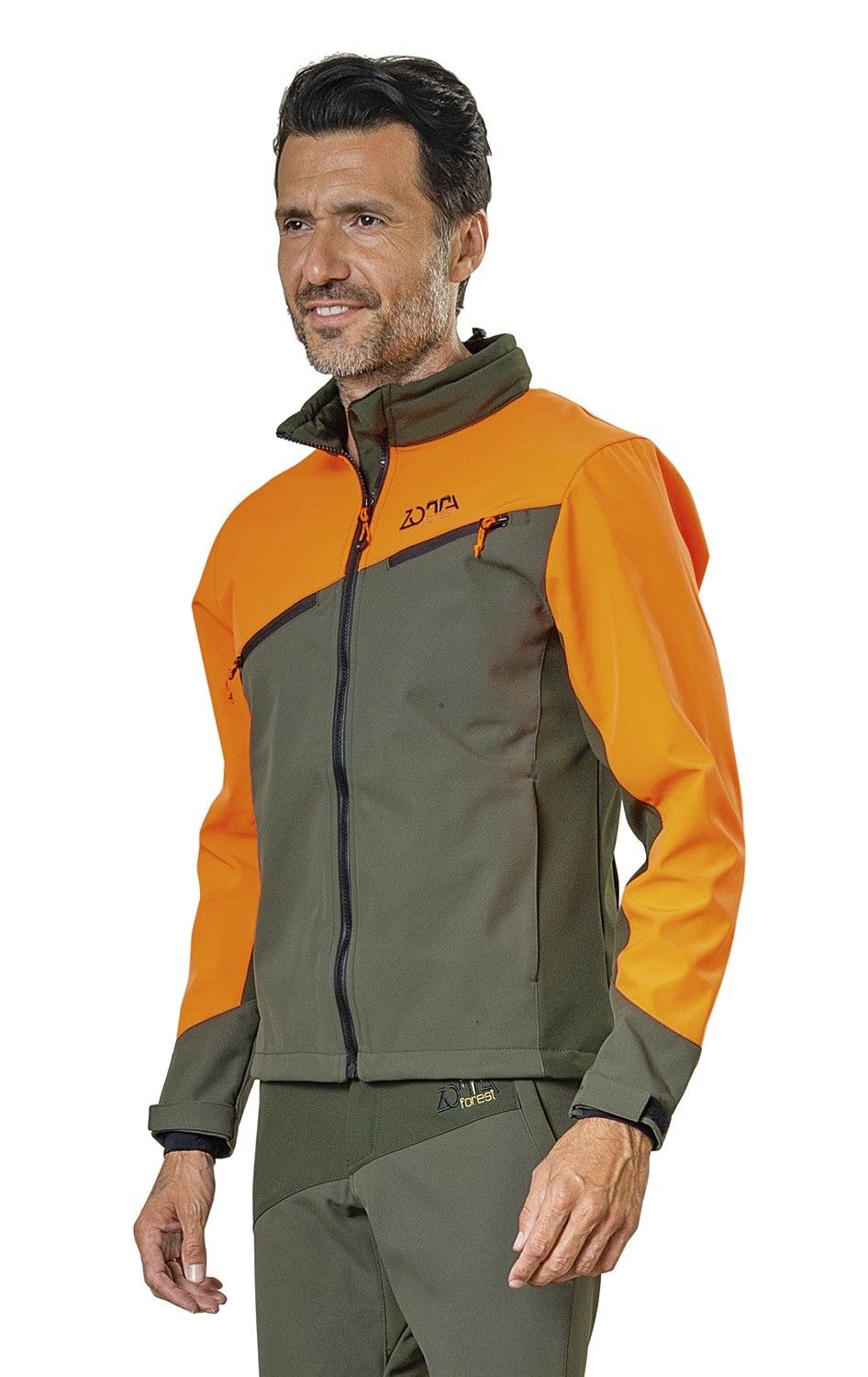 Giacca Soft-Shell Verde/Arancio Askja Zotta